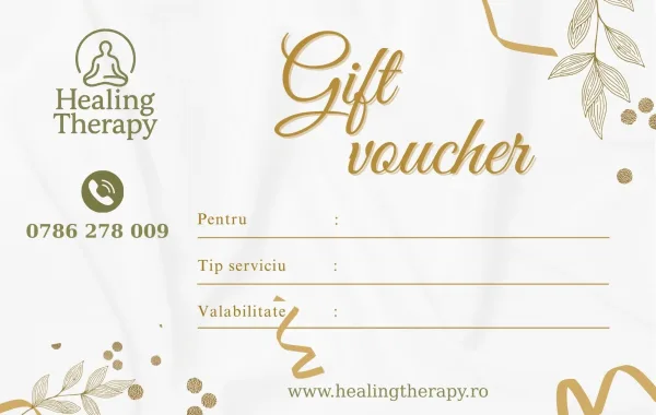 Voucher cadou pentru masaj de relaxare oferit de Healing Therapy